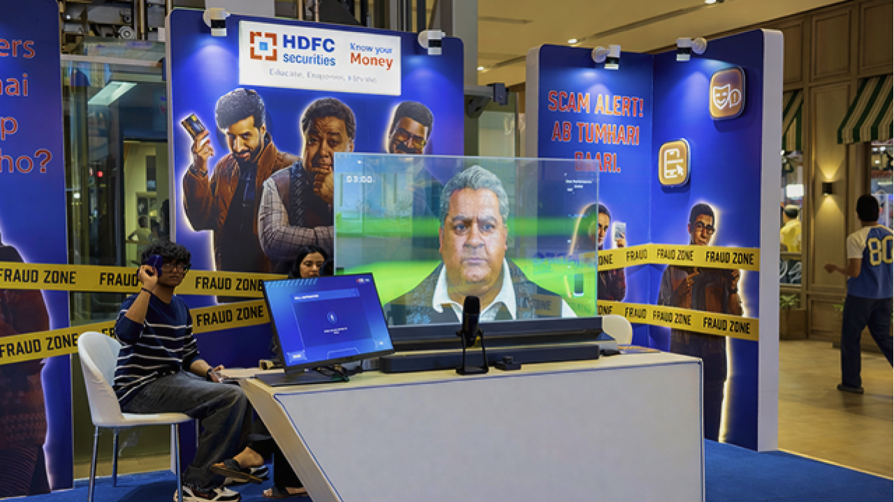 HDFC Securities interactive scam awareness booth